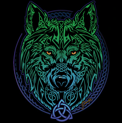 HUPPARI MUSTA - CELTIC WOLF (652) - Image 2