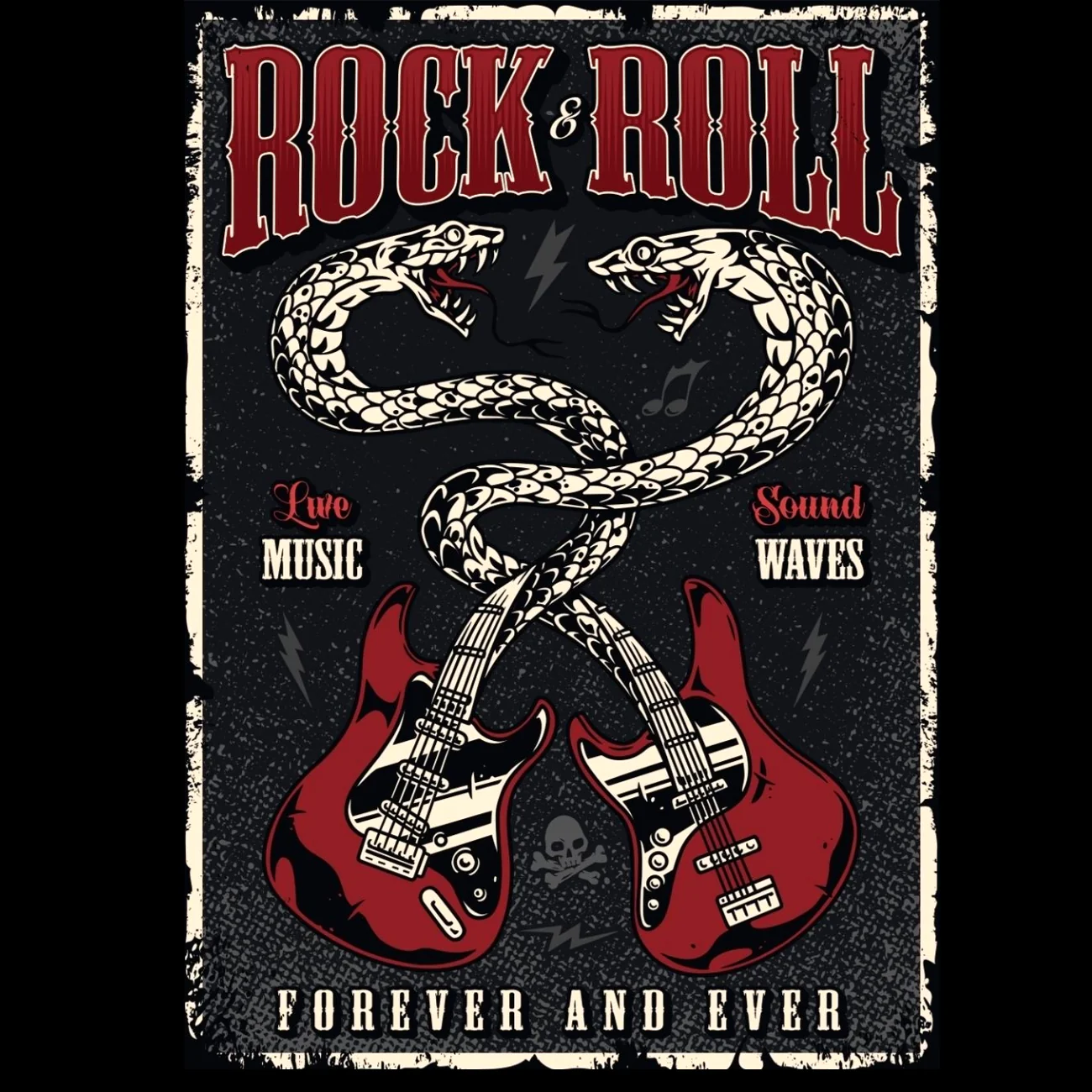 HUPPARI musta - ROCK & ROLL FOREVER AND EVER (3108) - Image 2