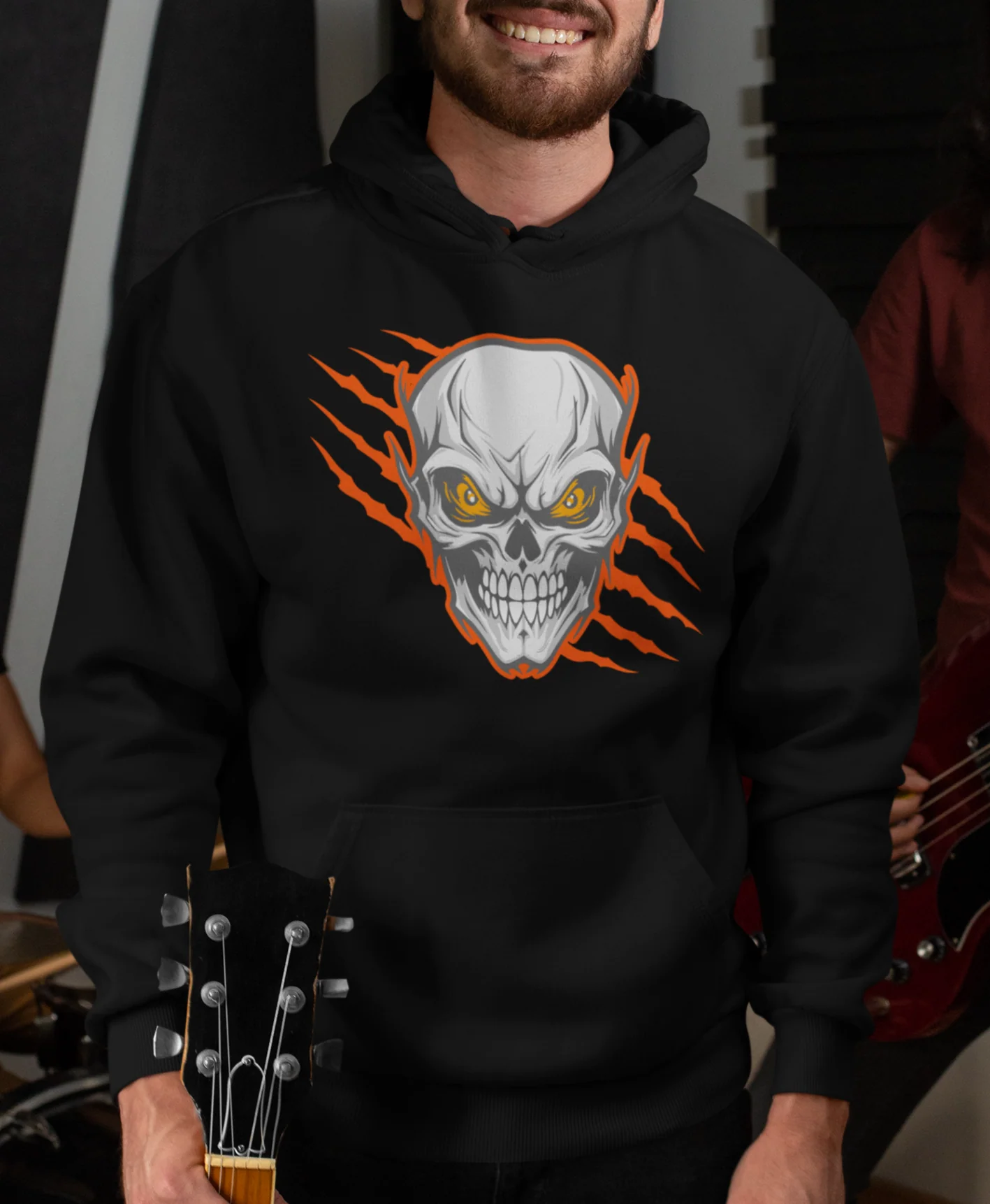 HUPPARI MUSTA - SKULL