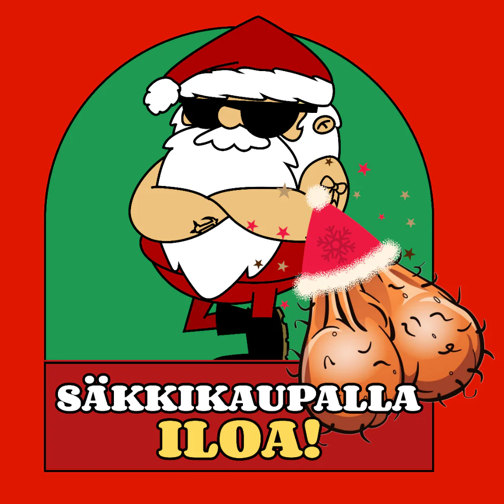 JOULU COLLEGE PUNAINEN - SÄKKIKAUPALLA ILOA! (2600) - Image 2