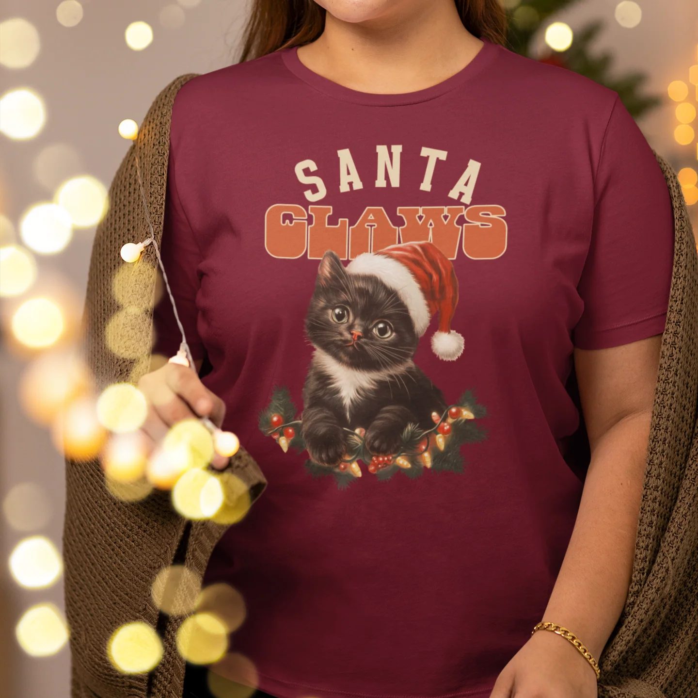 JOULUPAITA viininpunainen - SANTA CLAWS (3192)