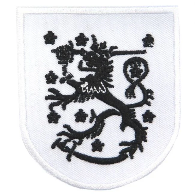 KANGASMERKKI - LEIJONA VAAKUNA valkoinen (50663)