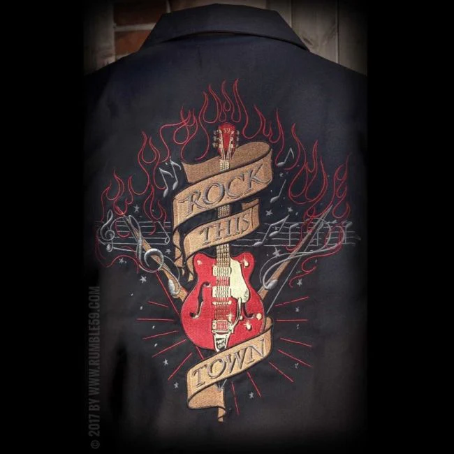 KAULUSPAITA - Lounge Shirt Rock this town - Image 3