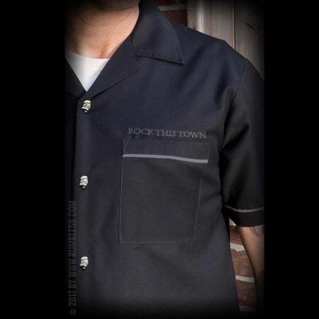 KAULUSPAITA - Lounge Shirt Rock this town - Image 4