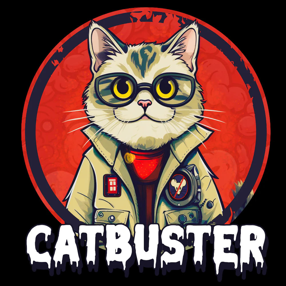 KISSALEFFA T-PAITA MUSTA - CATBUSTER - Image 2