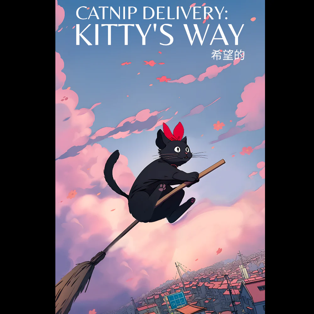 KISSALEFFA T-PAITA MUSTA - KITTY'S WAY (3237) - Image 2