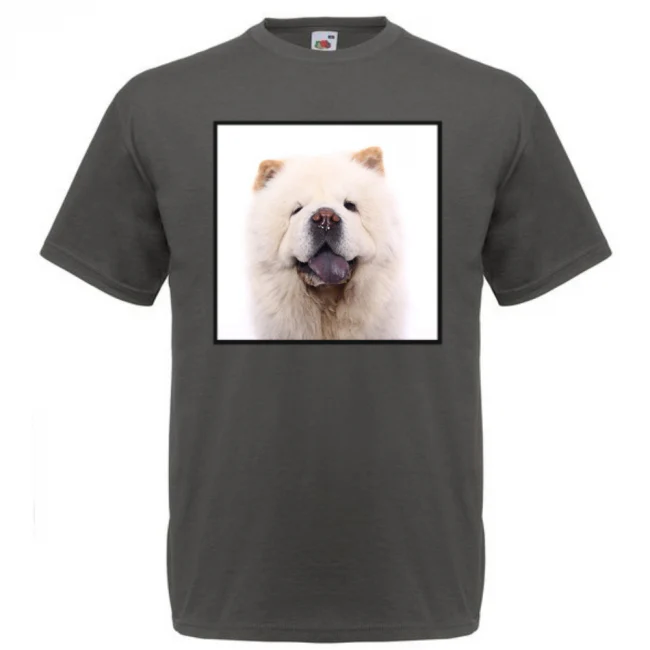 KOIRAROTU T-PAITA LIGHT GRAPHITE - CHOW CHOW VAALEA