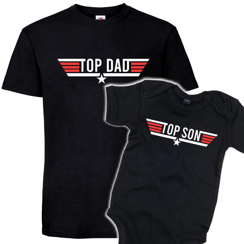 MIESTEN mu T-PAITA + VAUVAN BODY TOP DAD (00 708)