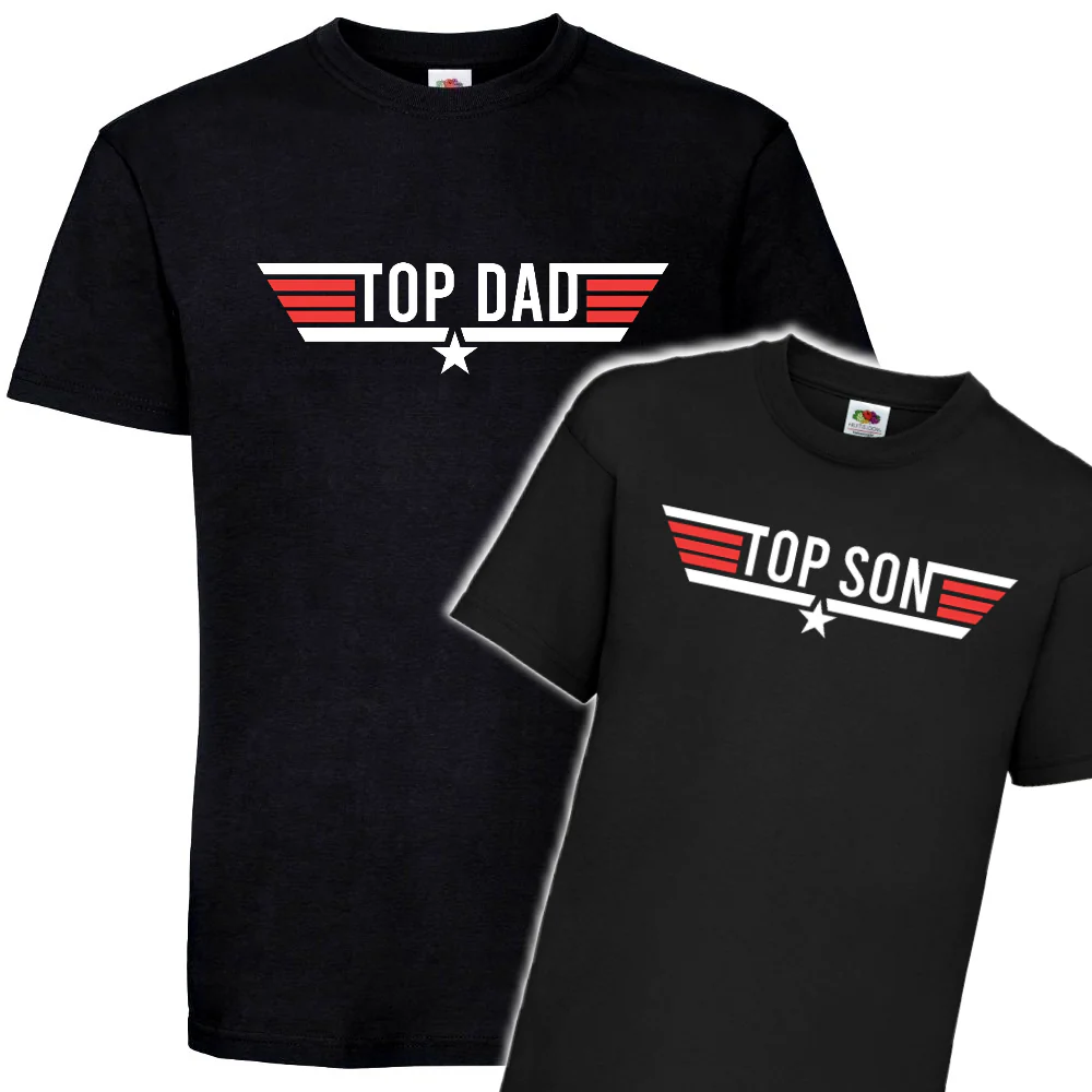 MIESTEN T-PAITA + LASTEN T-PAITA TOP DAD (00 708)