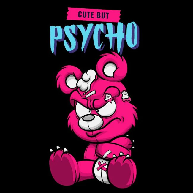 NAISTEN CLASSIC HUPPARI MUSTA - CUTE BUT PSYCHO (00 227) - Image 2