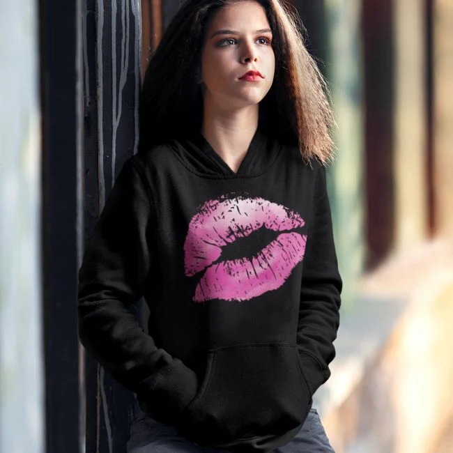 NAISTEN CLASSIC HUPPARI MUSTA - PINK LIPS (887)