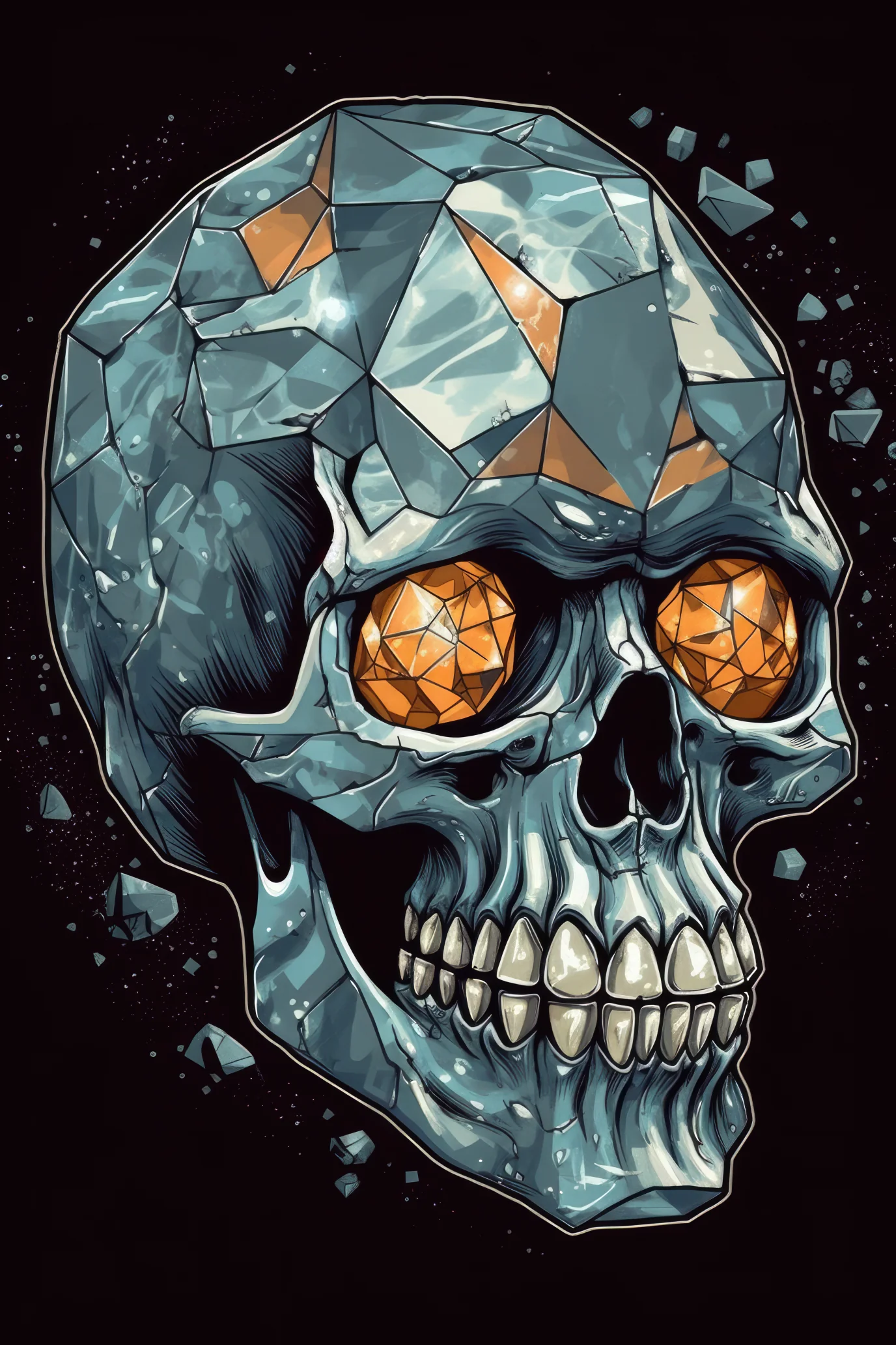 NAISTEN PAITA - Cartoon Crystal skull (2817) - Image 2