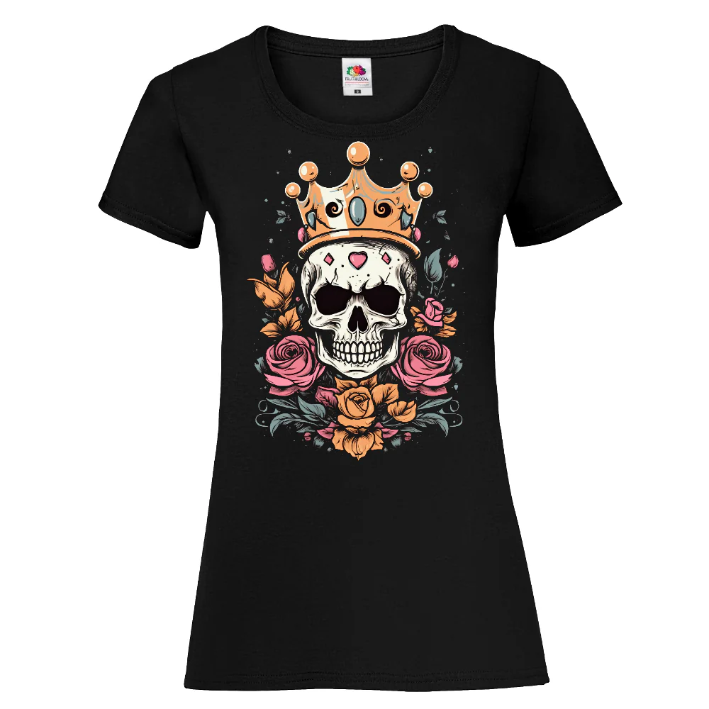 NAISTEN PAITA - Cartoon Tiara princess skull (00 550)