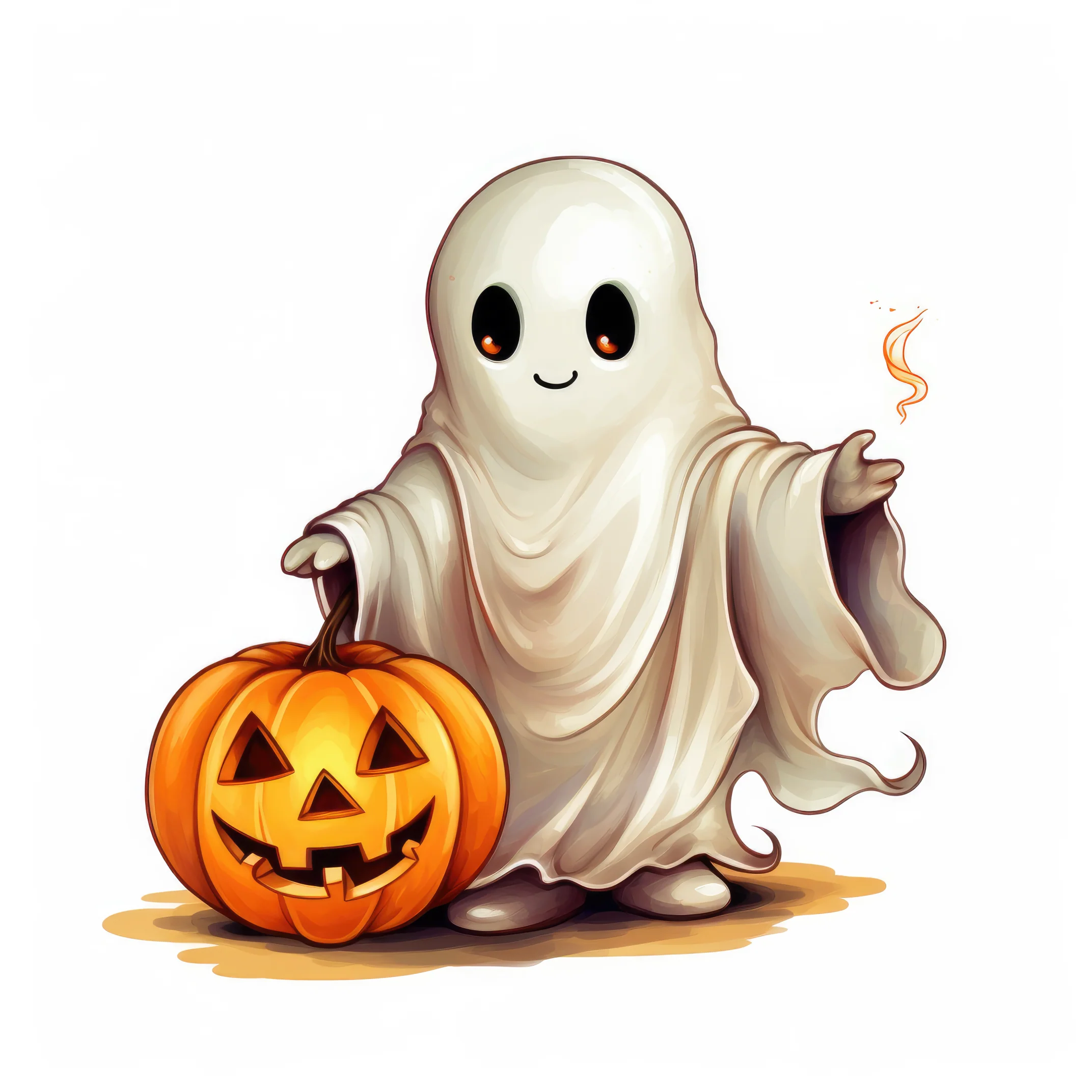 NAISTEN PAITA - Ghost with pumpkin magical 9 (2915) - Image 2