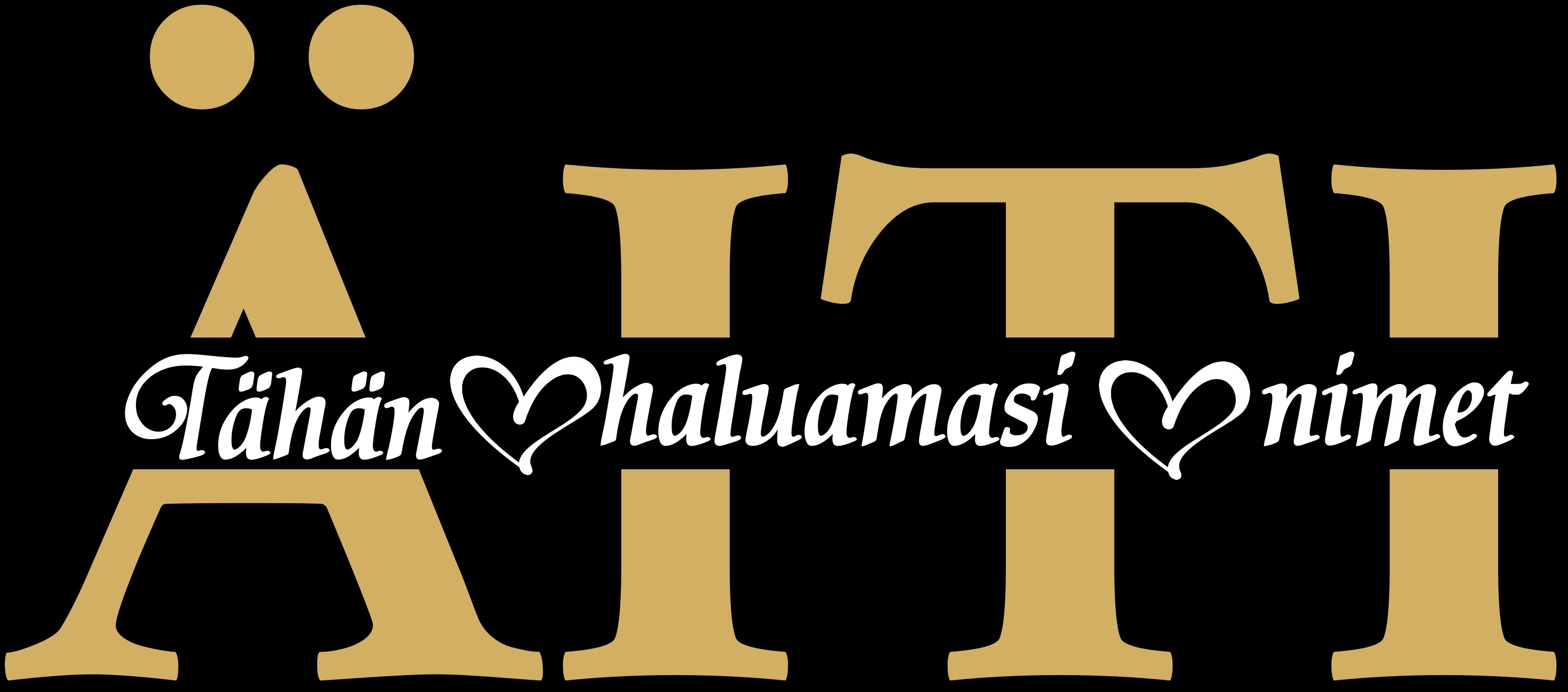 NAISTEN PAITA musta - ÄITI HALUAMALLASI NIMILLÄ - Image 2