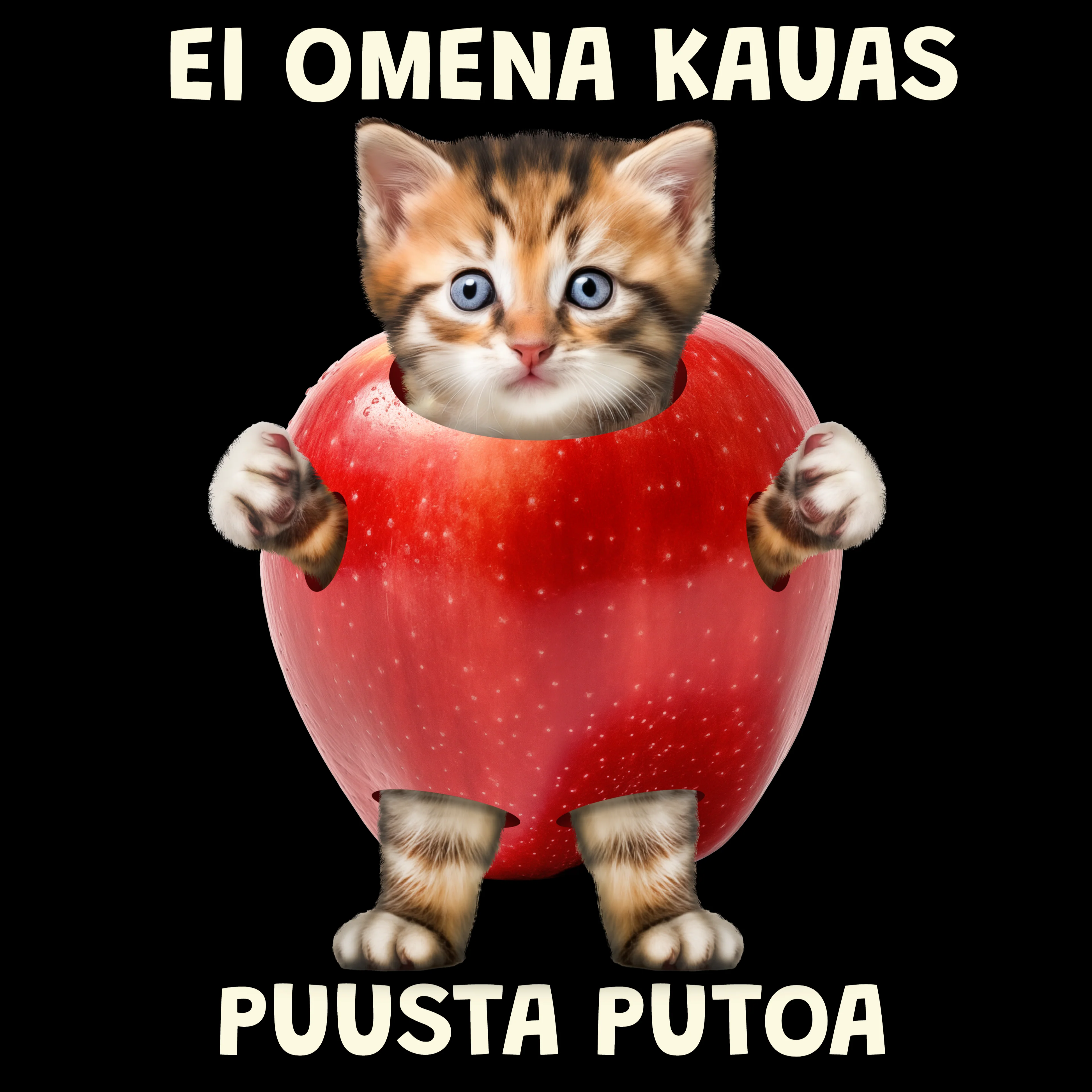 NAISTEN PAITA MUSTA - EI OMENA KAUAS PUUSTA PUTOA  (00 1114) - Image 2