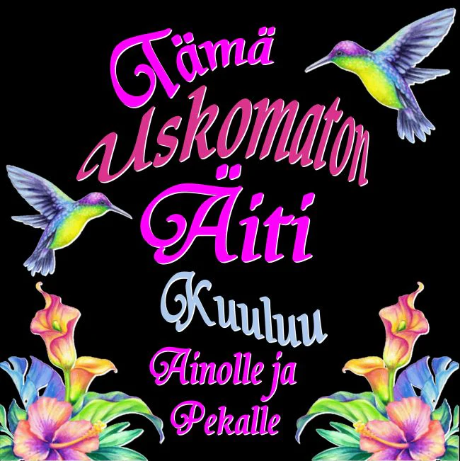 NAISTEN PAITA musta - USKOMATON ÄITI OMALLA NIMELLÄ - Image 2