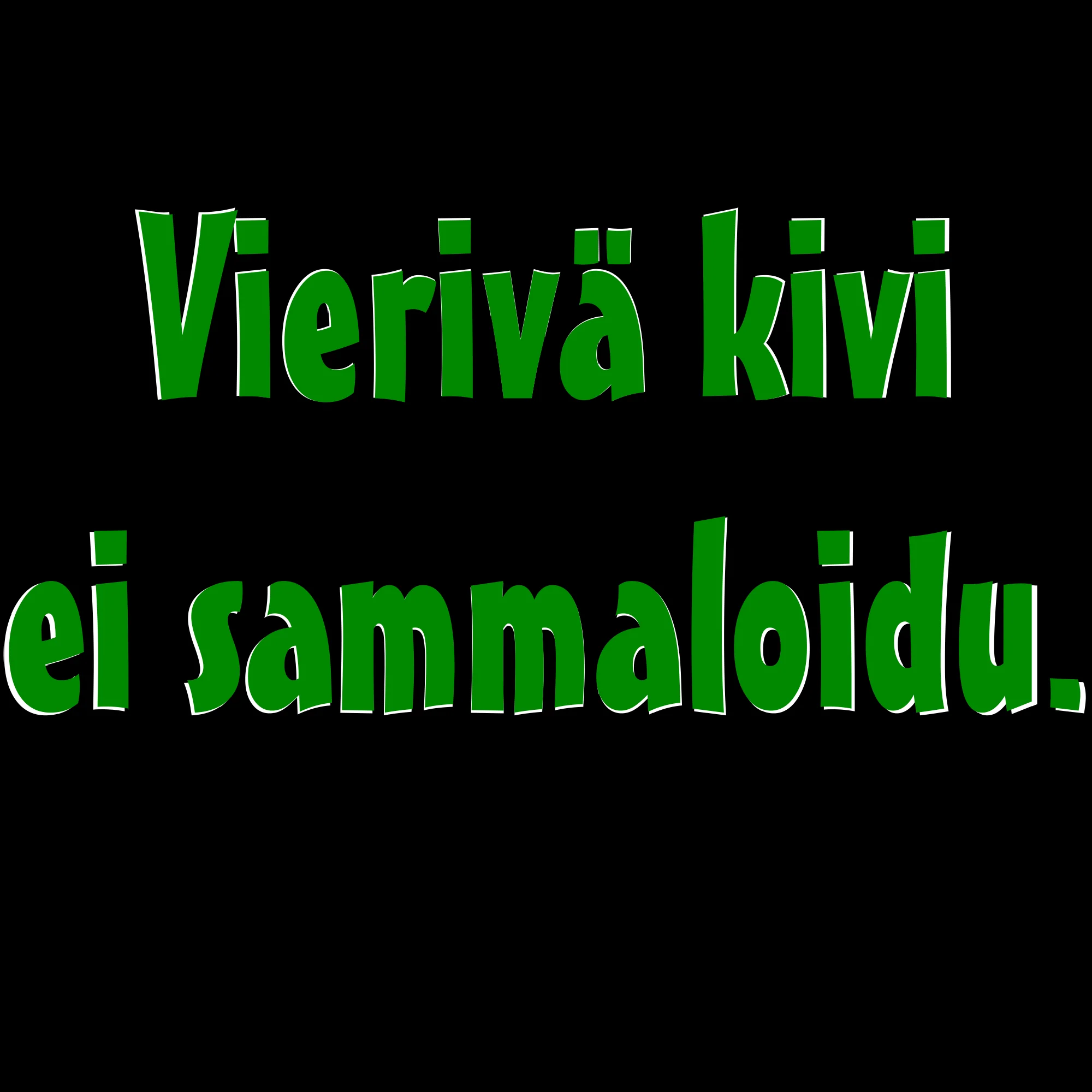 PAITAKUVA - Vierivä kivi ei sammaloidu. (5001)