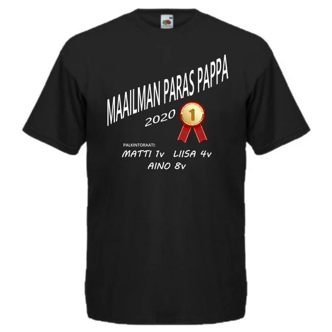 PERSONOITU T-PAITA PALKINTORAATI PAPPA musta - Image 2