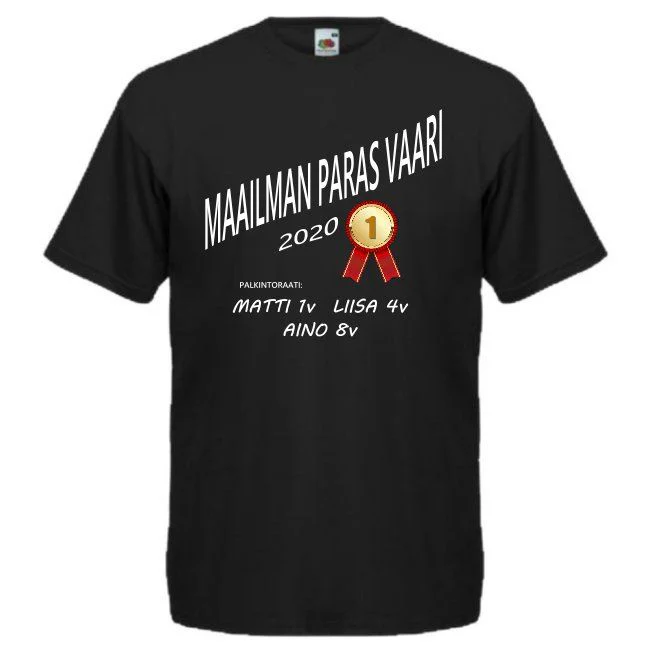 PERSONOITU T-PAITA PALKINTORAATI VAARI musta - Image 2