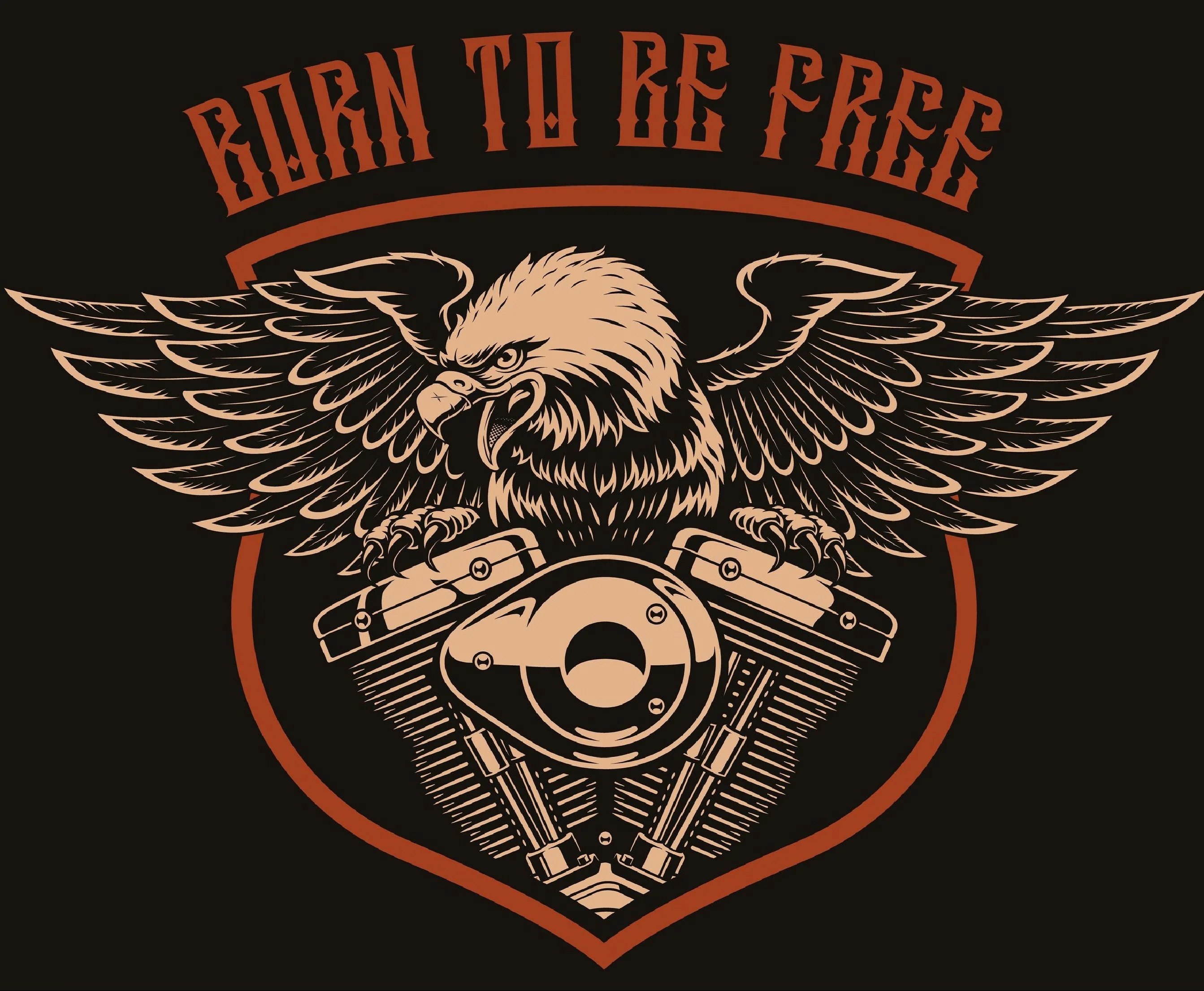 T-PAITA MUSTA - BORN TO BE FREE (3062) - Image 2