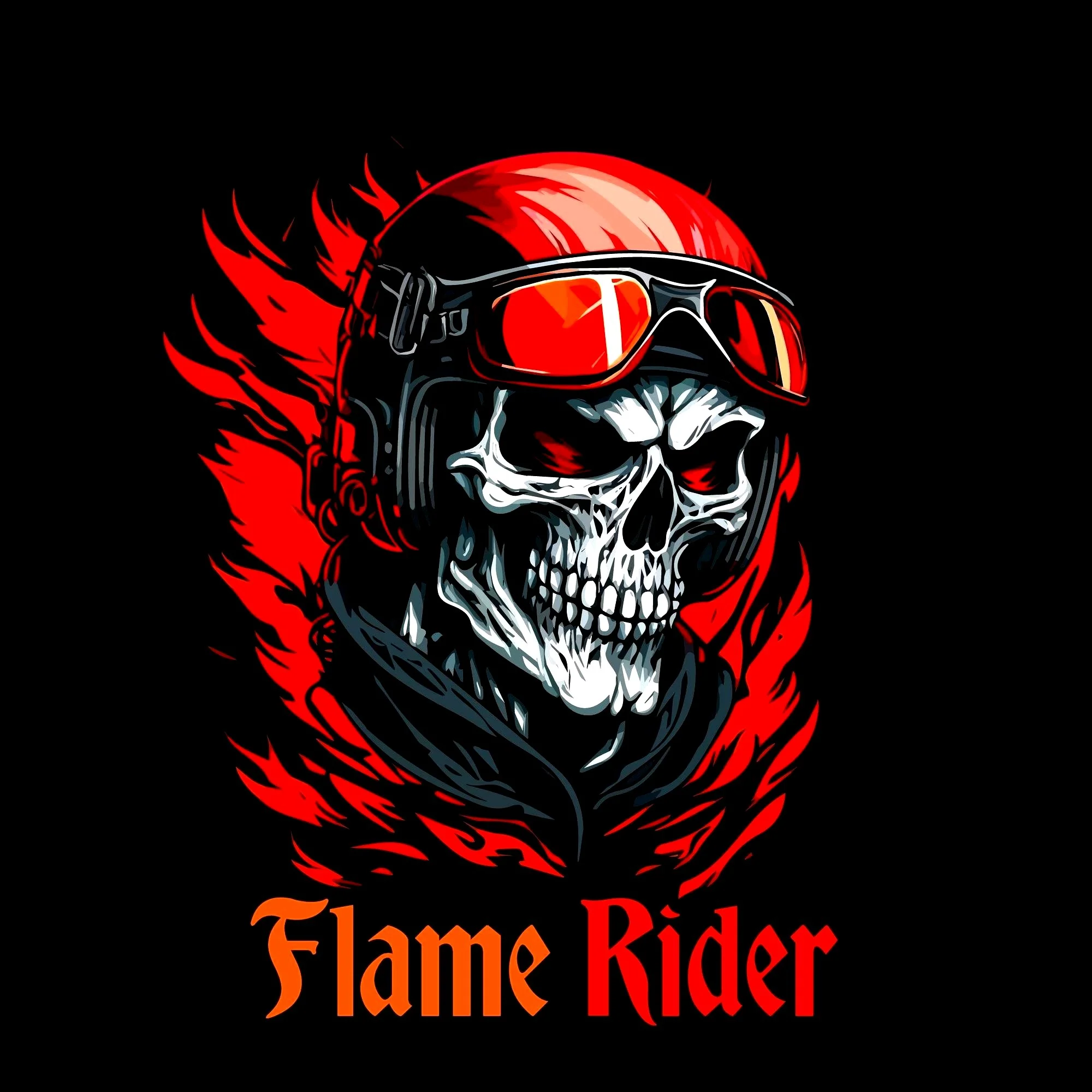 PITKÄHIHAINEN T-PAITA MUSTA - FLAME RIDER (2978) - Image 2