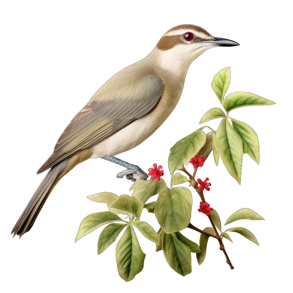 Red-eyed vireo bird 1- paitakuva