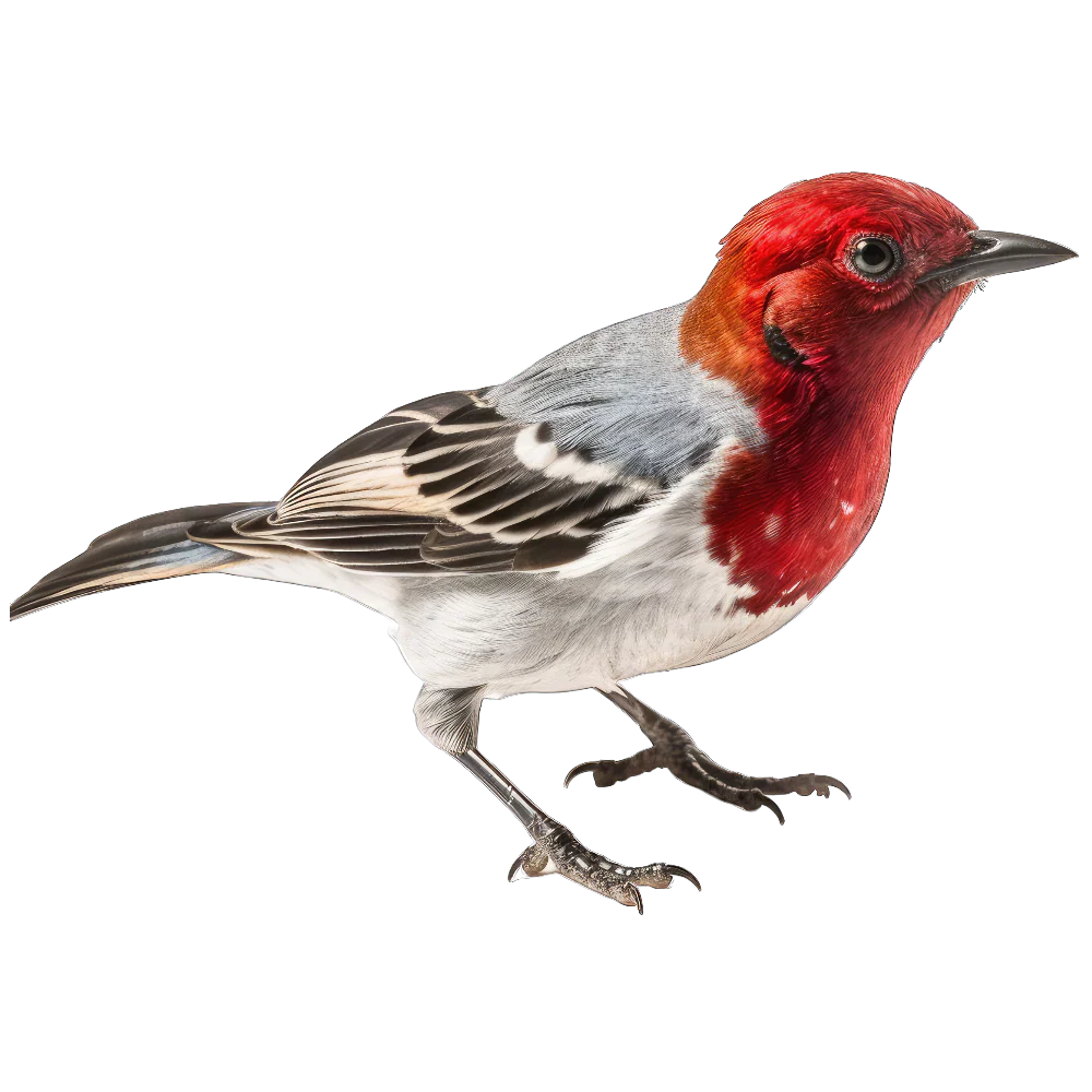 Red-faced warbler bird 1- paitakuva