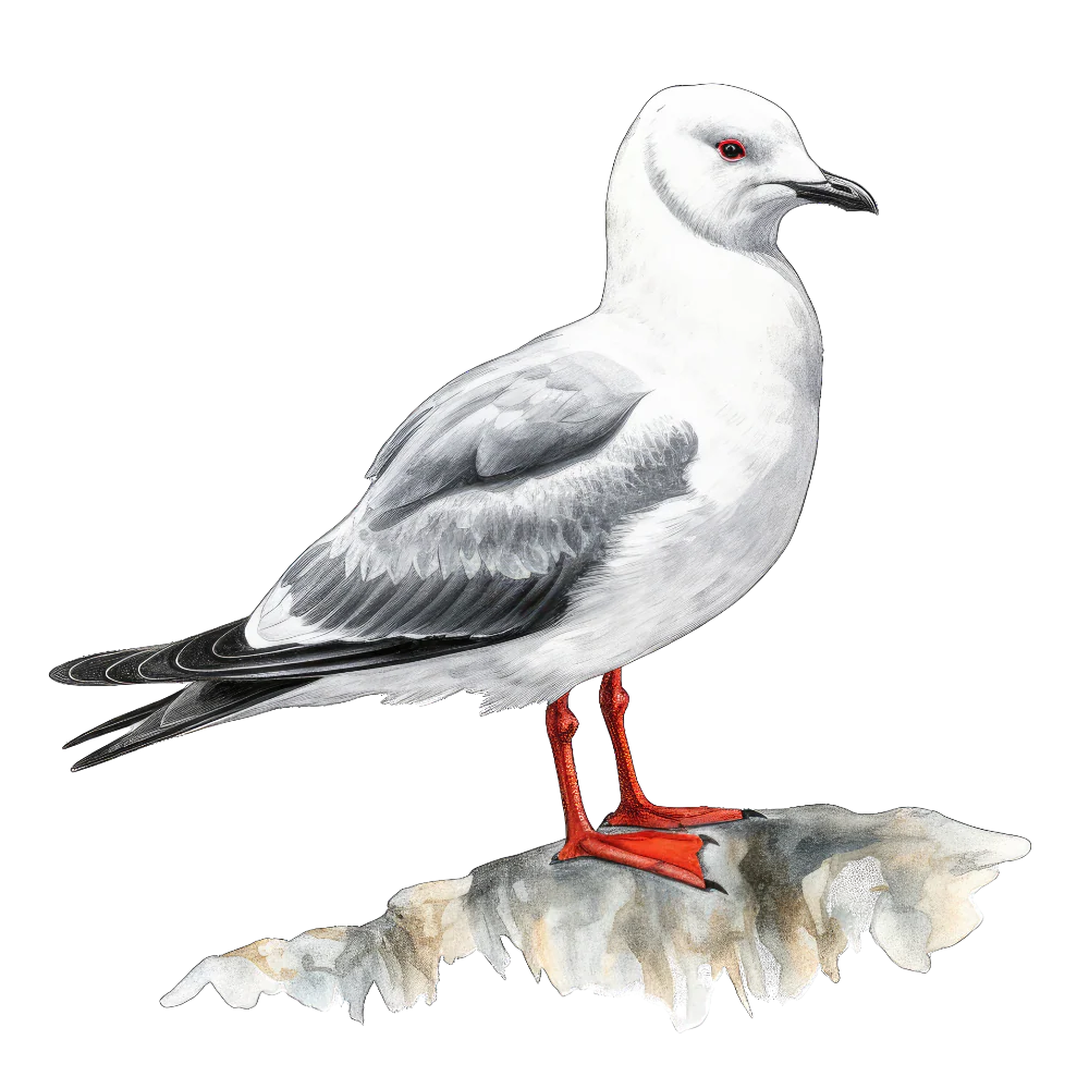Red-legged kittiwake bird 1- paitakuva