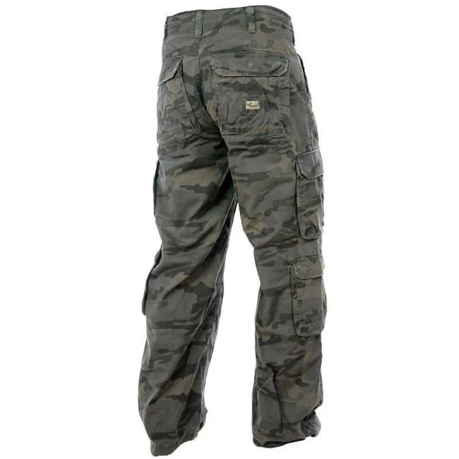 PURE TRASH - REISITASKUHOUSUT - Cargo Pants, "Defense", combat camo - Image 2