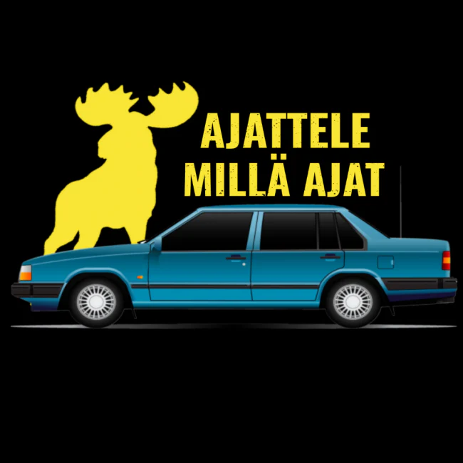 RETRO CAR HUPPARI MUSTA - AJATTELE MILLÄ AJAT (00 2041) - Image 2