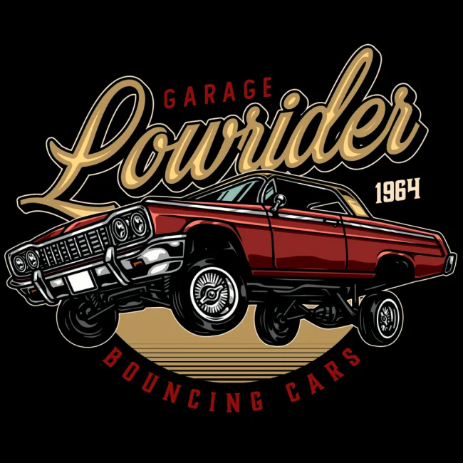 RETRO CAR HUPPARI MUSTA - GARAGE LOWRIDER (00 312) - Image 2