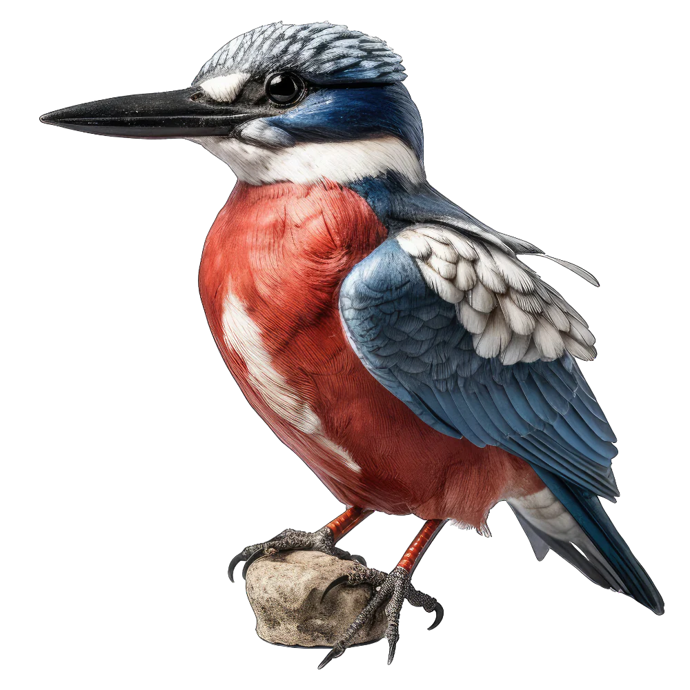 Ringed kingfisher bird 1- paitakuva