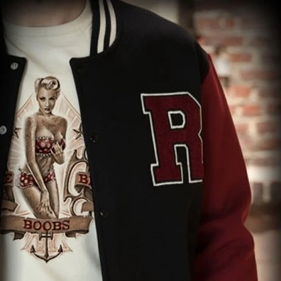 RUMBLE59 - Male Sweat College Jacket - Image 5
