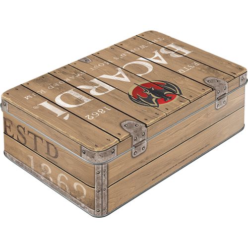 Säilytyspurkki Flat Bacardi - Wood Barrel Logo - Image 2