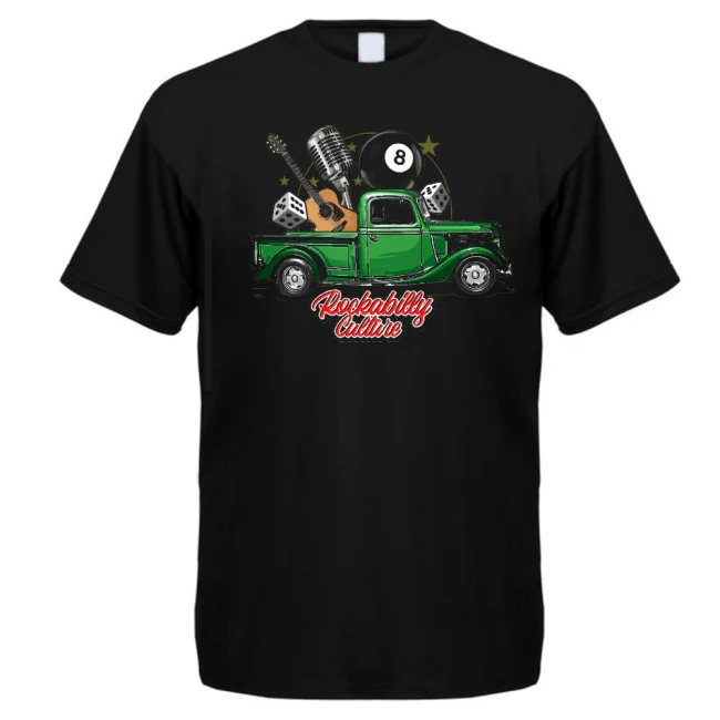 Shortsisetti - ROCKABILLY CULTURE GREEN CAR - ROCK ROOSTERS (00 2173) - Image 2