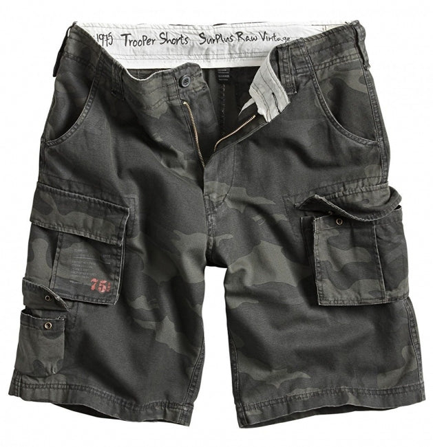 SHORTSIT - TROOPER SHORTS BLACKCAMO WASHED - SURPLUS - Image 3