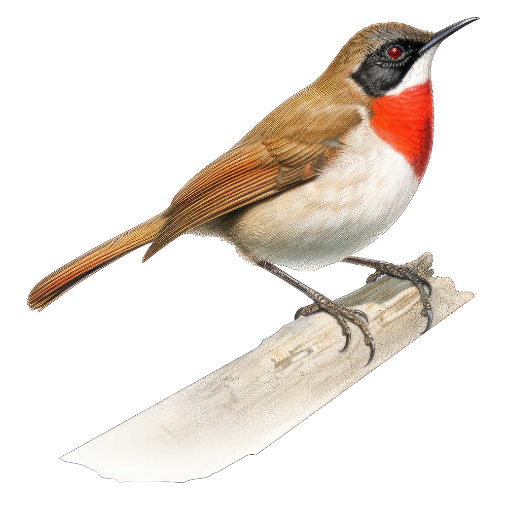 Siberian rubythroat bird 1- paitakuva