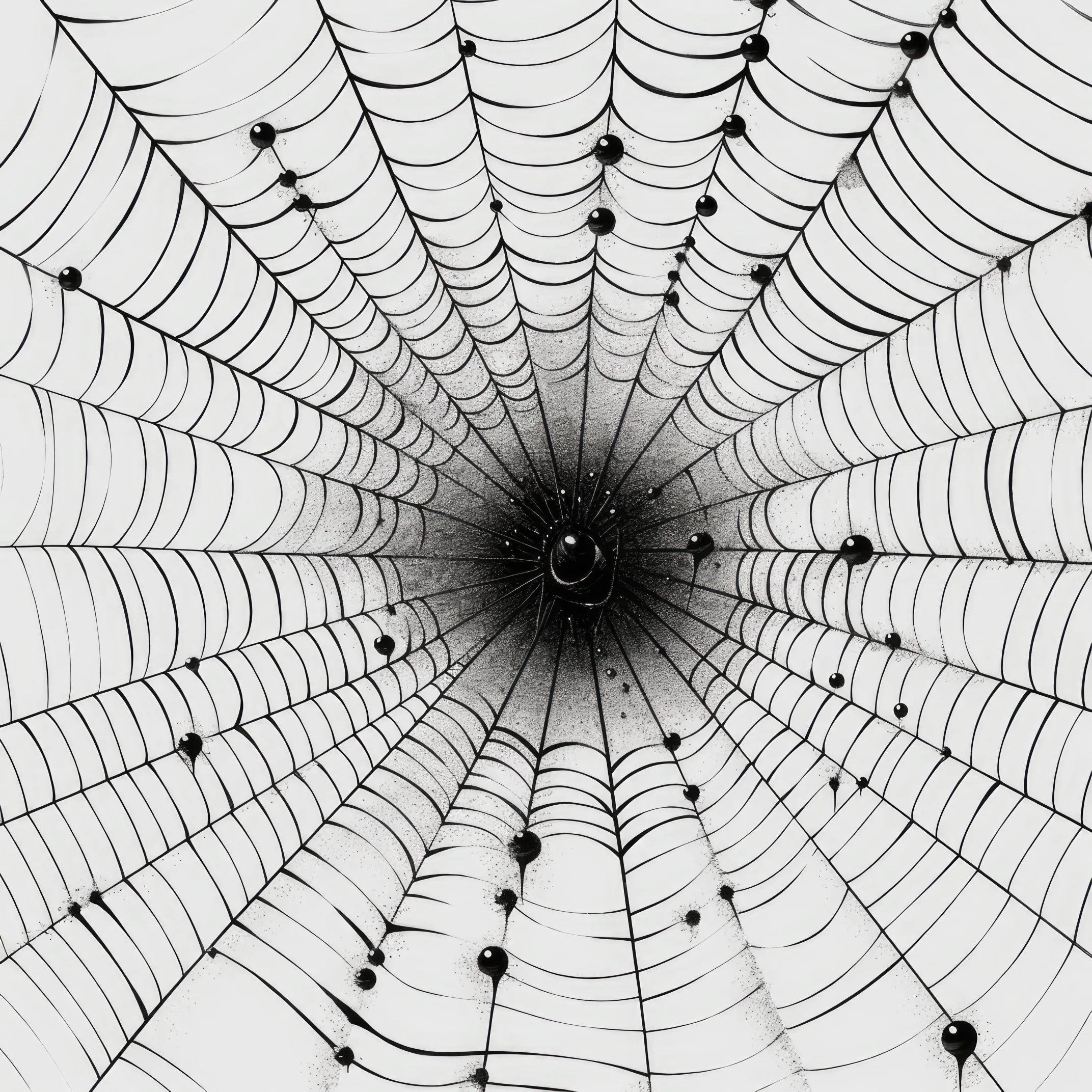 Spider web with dew drops detailed halloween 3 (paitakuva)