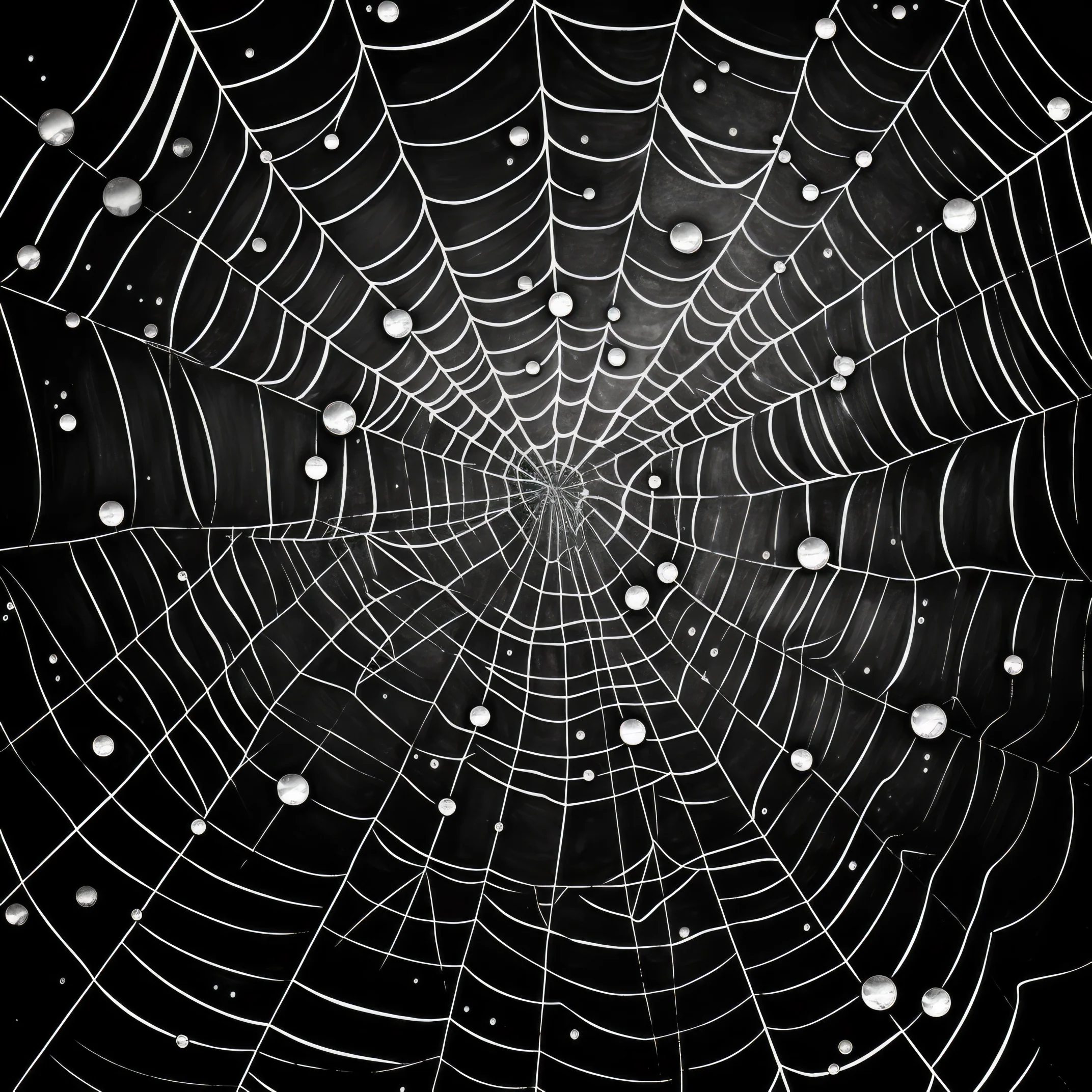 Spider web with dew drops detailed halloween (paitakuva)