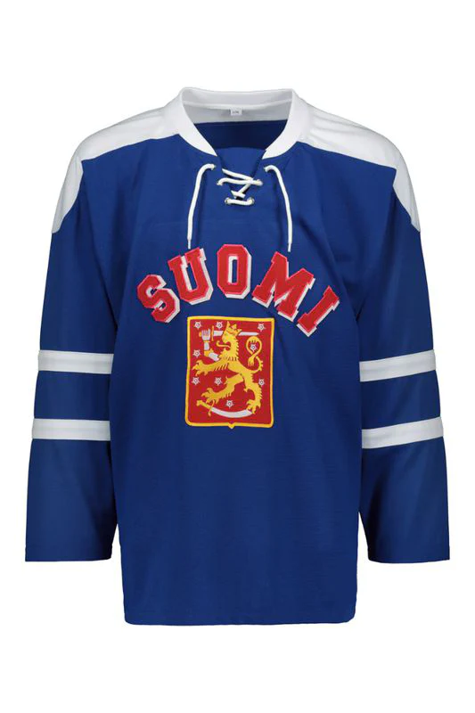 SUOMI ICE HOCKEY RETRO FANIPAITA (SININEN) - Image 2