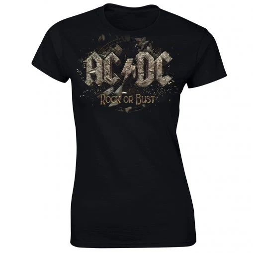 NAISTEN T-PAITA - ROCK OR BUST - AC/DC (LF8165)