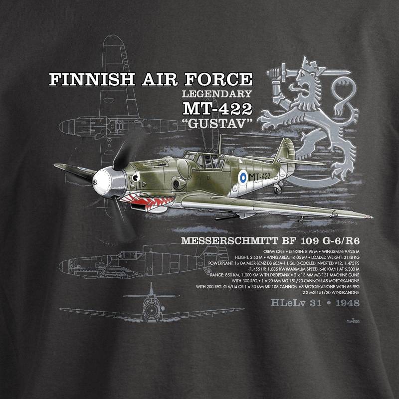 T-PAITA Grafiitinharmaa - Messerschmitt BF-109 - Image 2