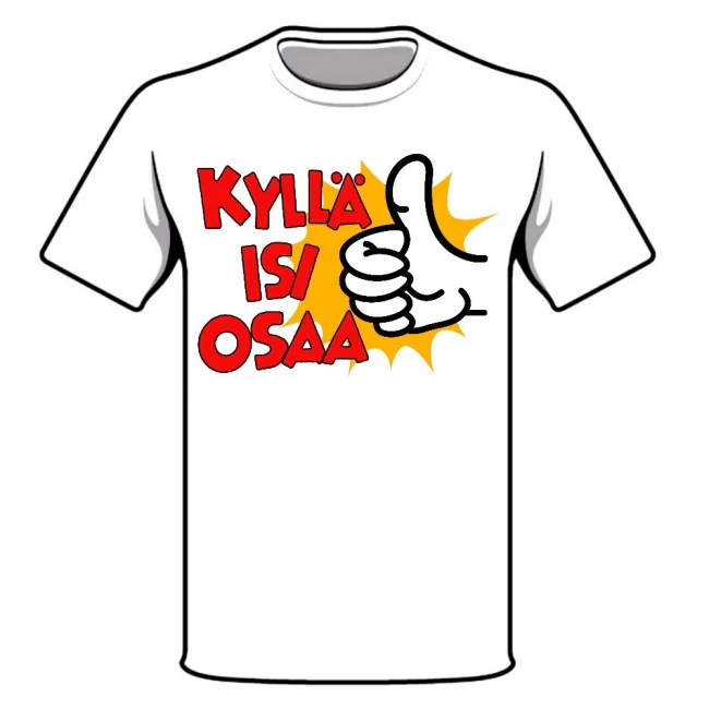 T- PAITA VALKOINEN - KYLLĂ ISI OSAA (00 1817)