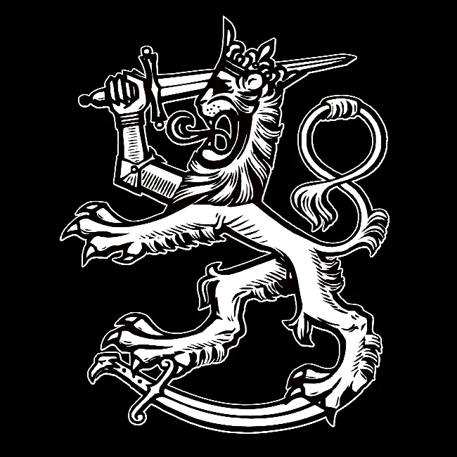T-PAITA - Kaksi Leijonaa musta (80320) - Image 2