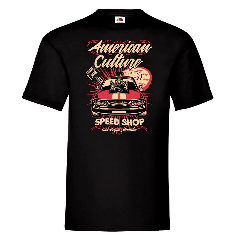 T-PAITA MUSTA - AMERICAN CULTURE (00 406)