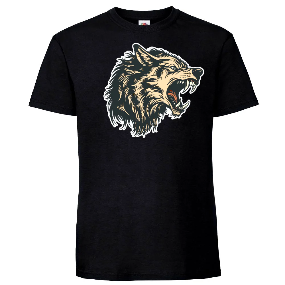 T-PAITA musta - ANGRY WOLF (00 647)