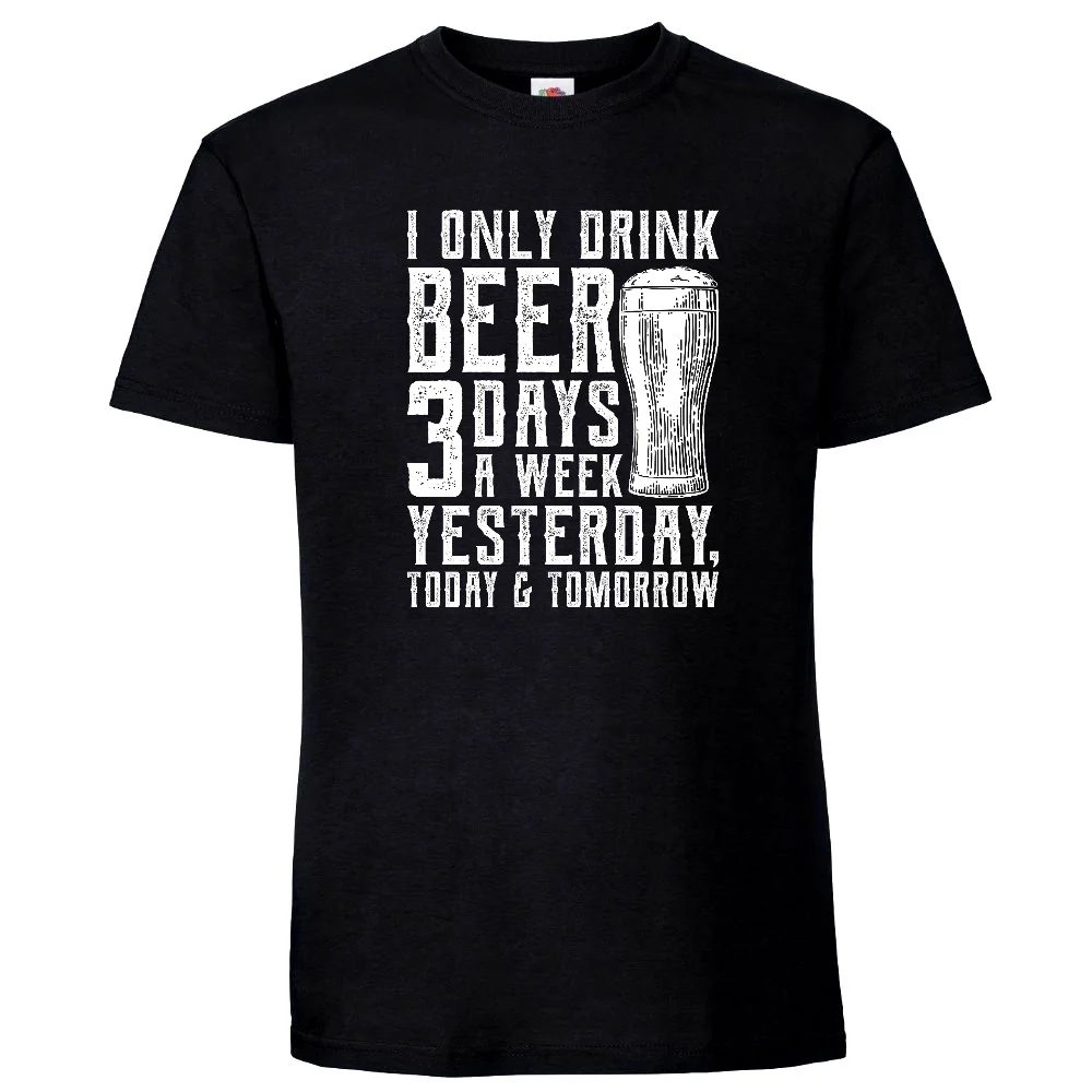 T-PAITA MUSTA - I only drink BEER (00 188) - Image 2