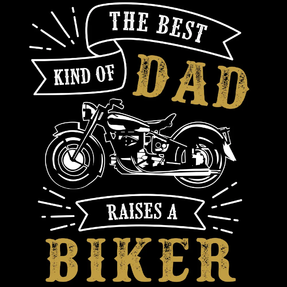T-PAITA MUSTA - BEST DAD BIKER (00 2569) - Image 2