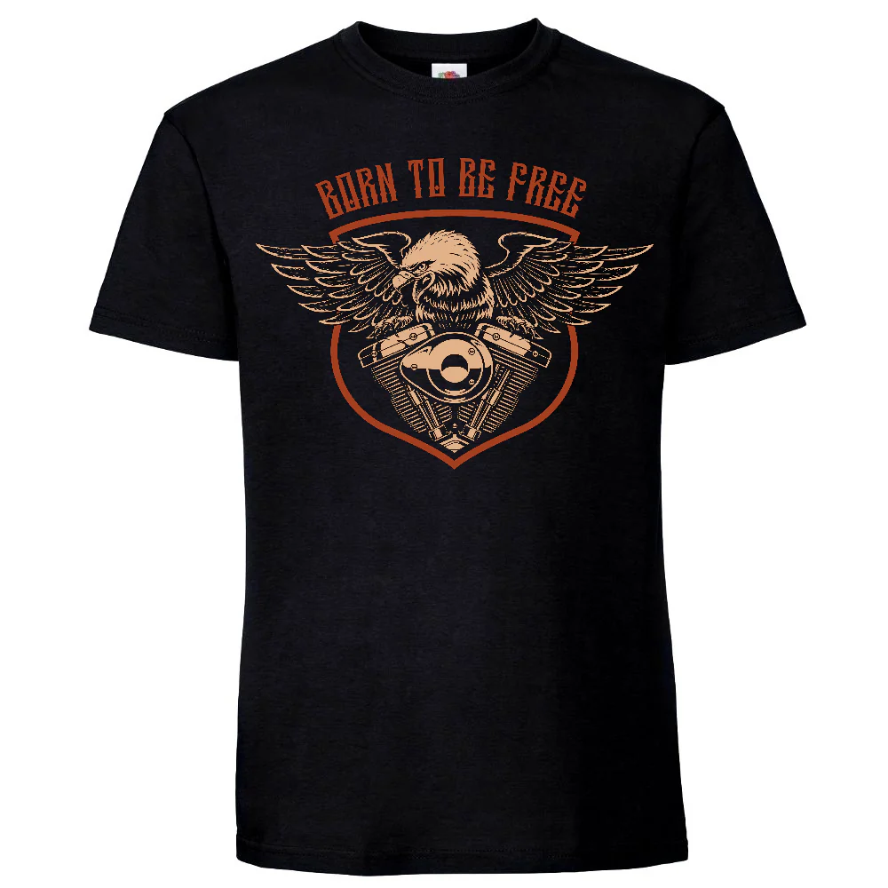 T-PAITA MUSTA - BORN TO BE FREE (3062)
